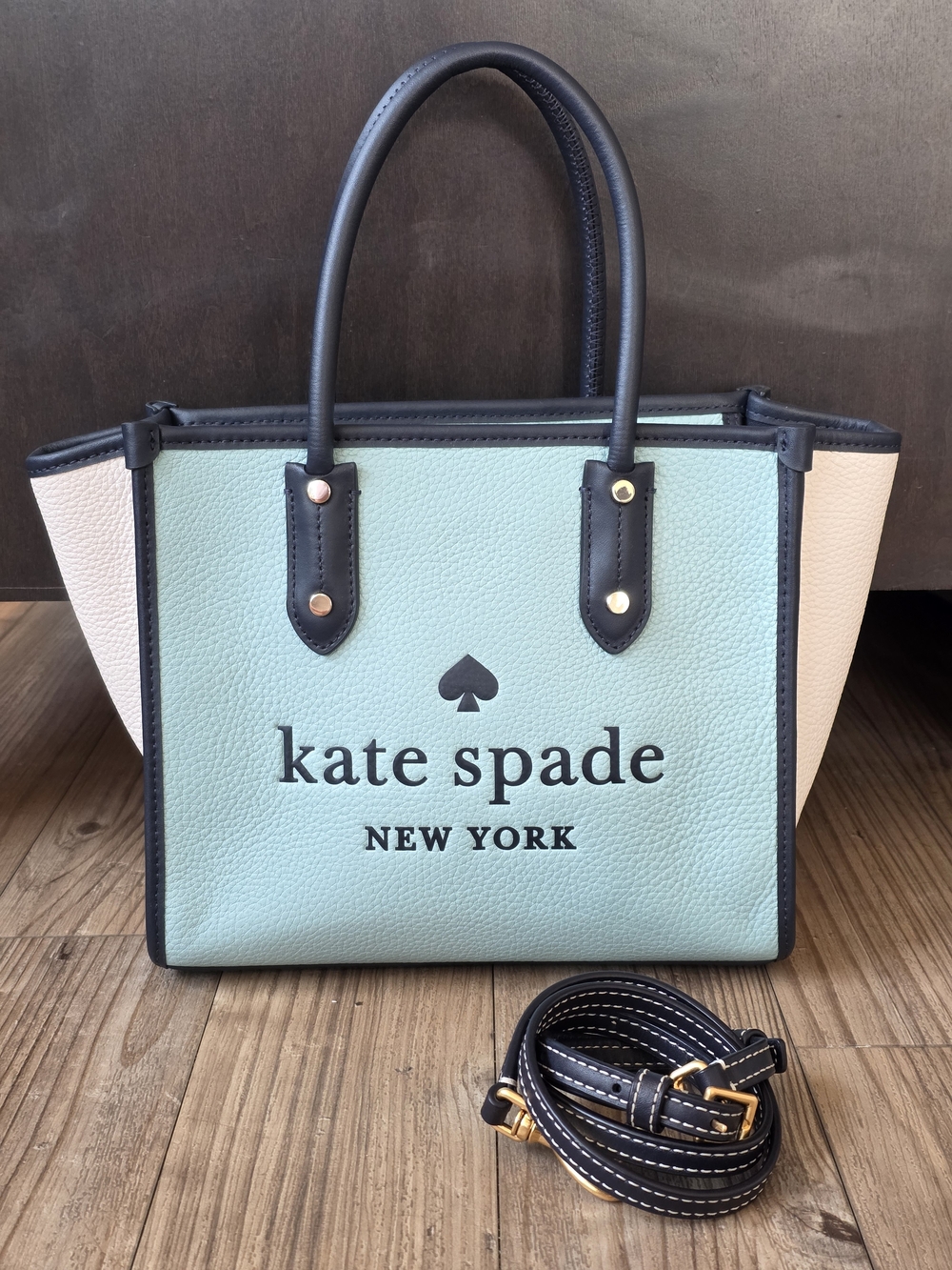 Kate Spade Ella Small Pebbled Leather Colorblock Tote